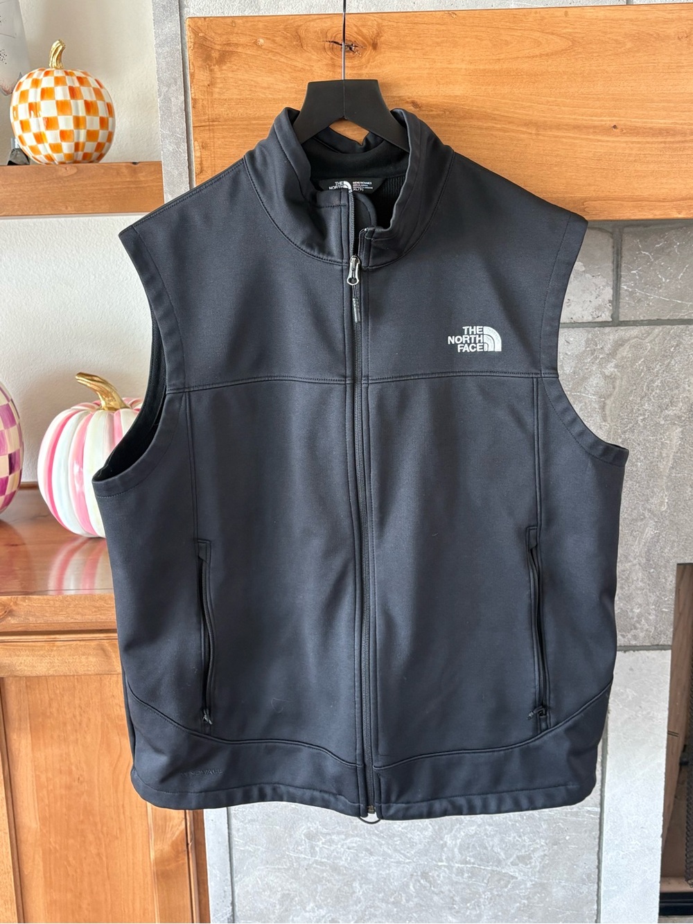 The North Face Men’s Black Softshell Vest with Zip Pockets